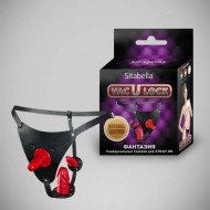 Трусики для страпона из кожи "Харнесс" с 3-мя насадками