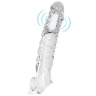 Удлинняющая пенис на 7 см насадка с вибрацией