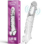 Удлинняющая пенис на 7 см насадка с вибрацией