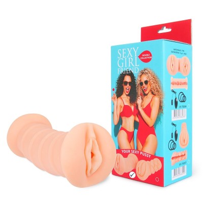 Мастурбатор "2 киски" с вибрацией